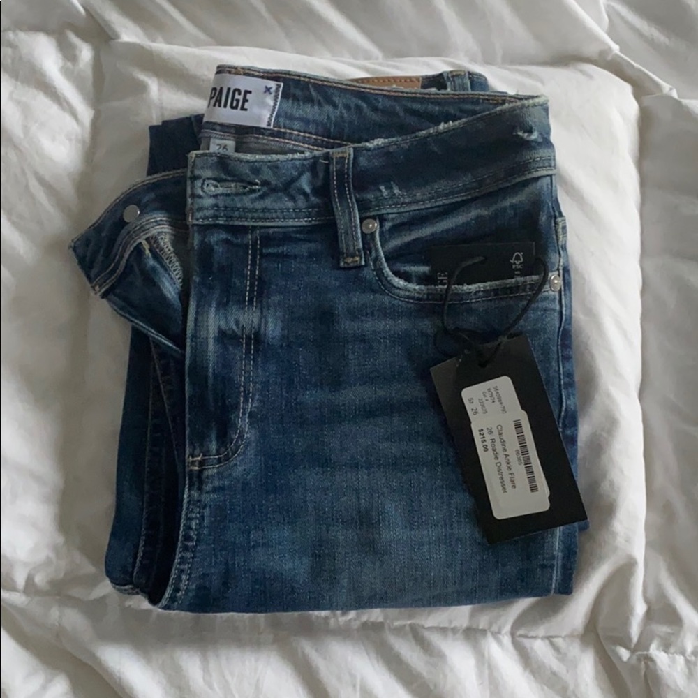 Paige Claudine High Rise Ankle Flare Jeans size 26